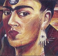 mural image of Frida