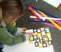 girl doing crafts