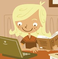 girl writing book report