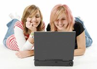 girls with a laptop